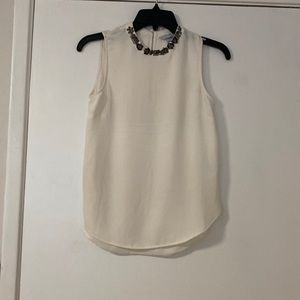 beige/off white h and m ran top blouse